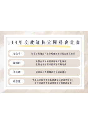 Link to 114年度教師核定國科會計畫